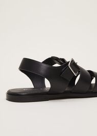 Leather Chunky Strap Sandal