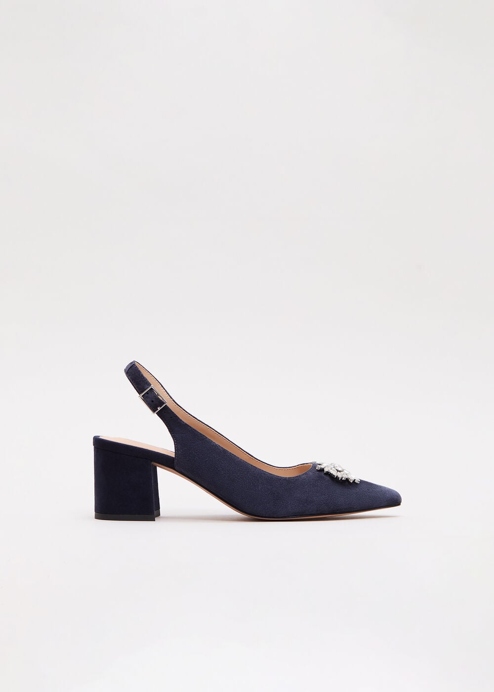 Sparkle Slingback Block Heel Shoes