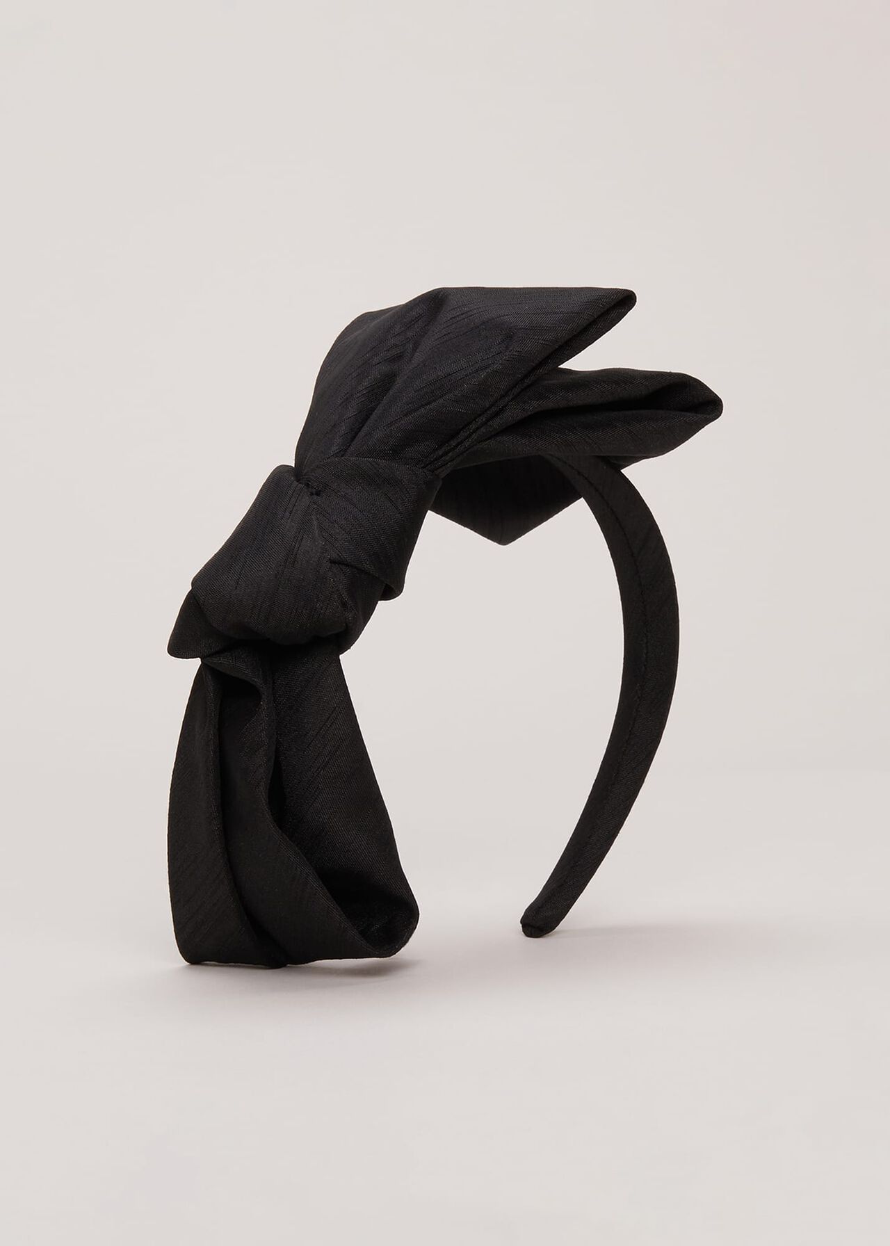 Black Silk Bow Headband