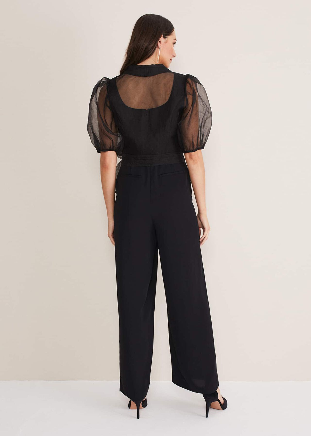 Brontie Puff Sleeve Wide Leg Jumpsuit