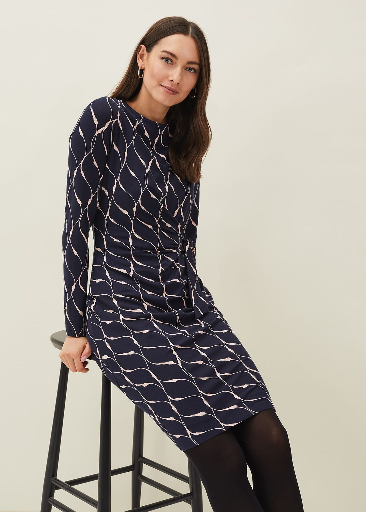 Ally Abstract Print Dress