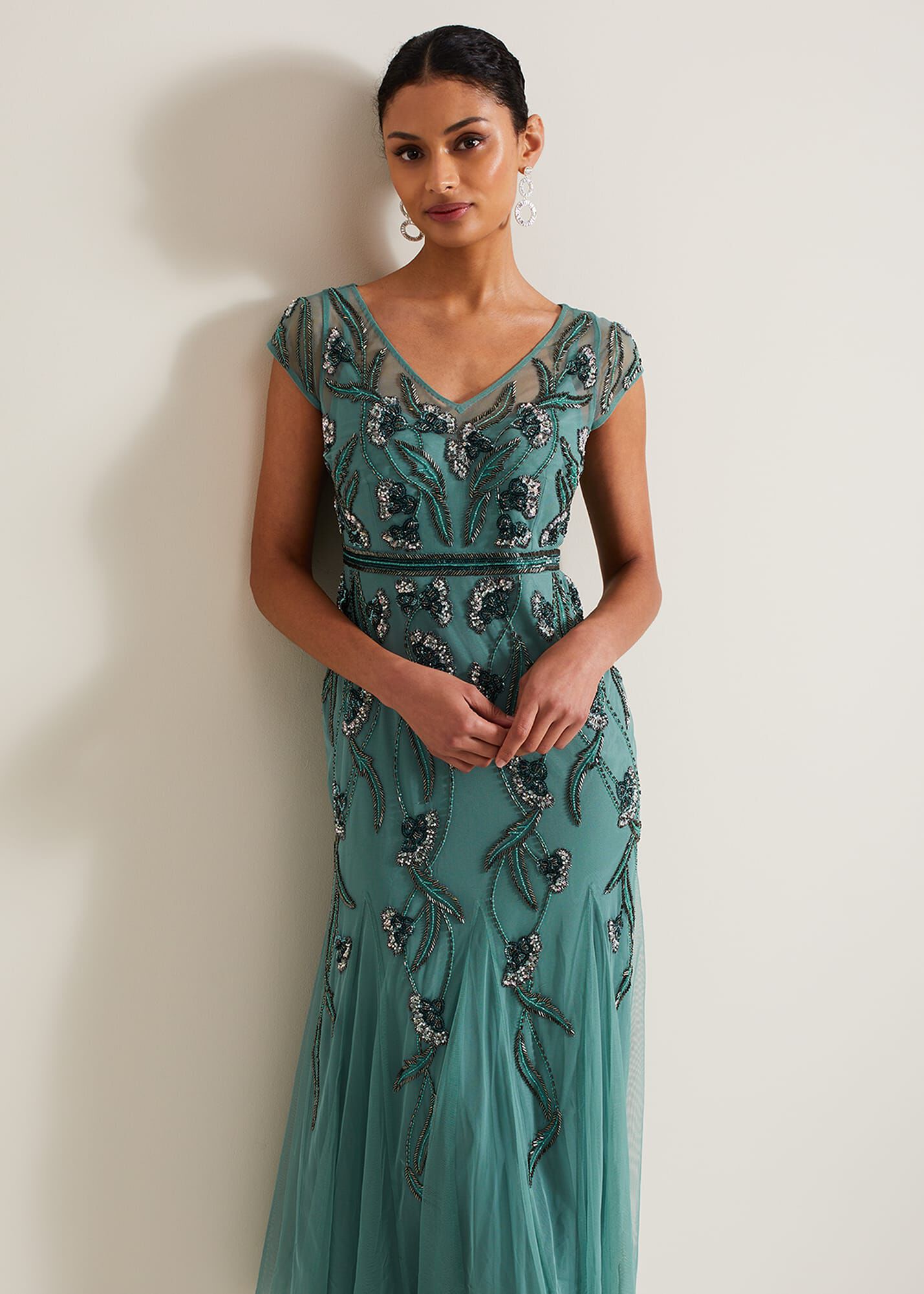 Evonne Beaded Maxi Dress | Phase Eight ROW |