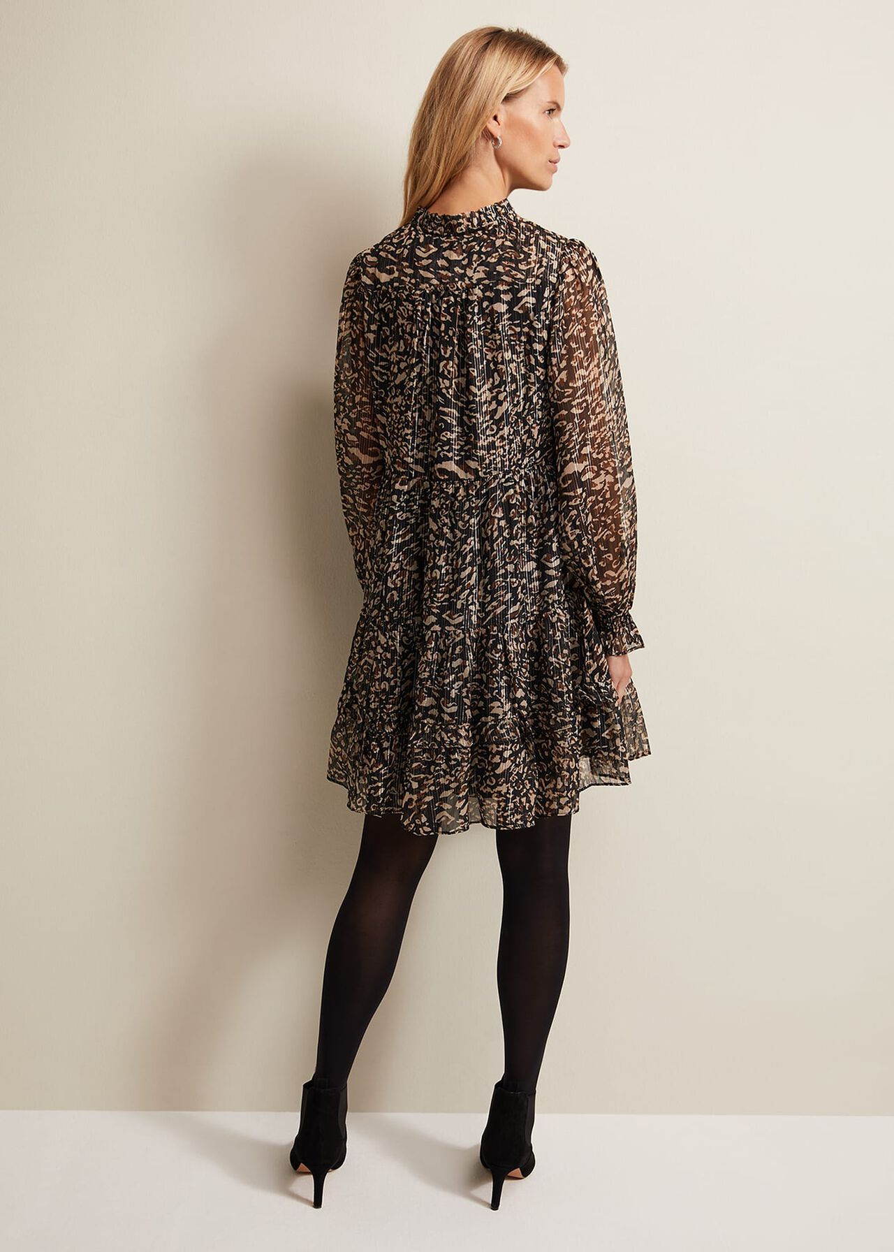 Shreya Leopard Swing Mini Dress