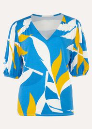 Izzey Leaf Print Top