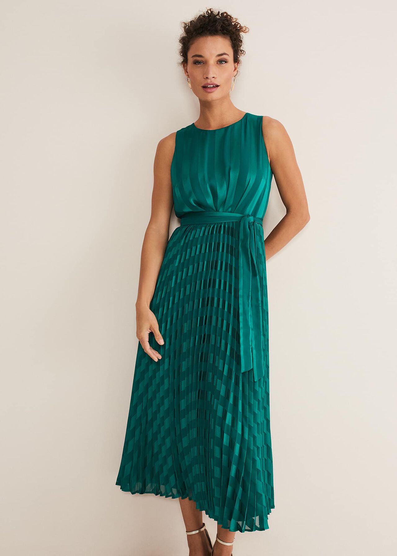 Beverley Stripe Jacquard Midaxi Dress