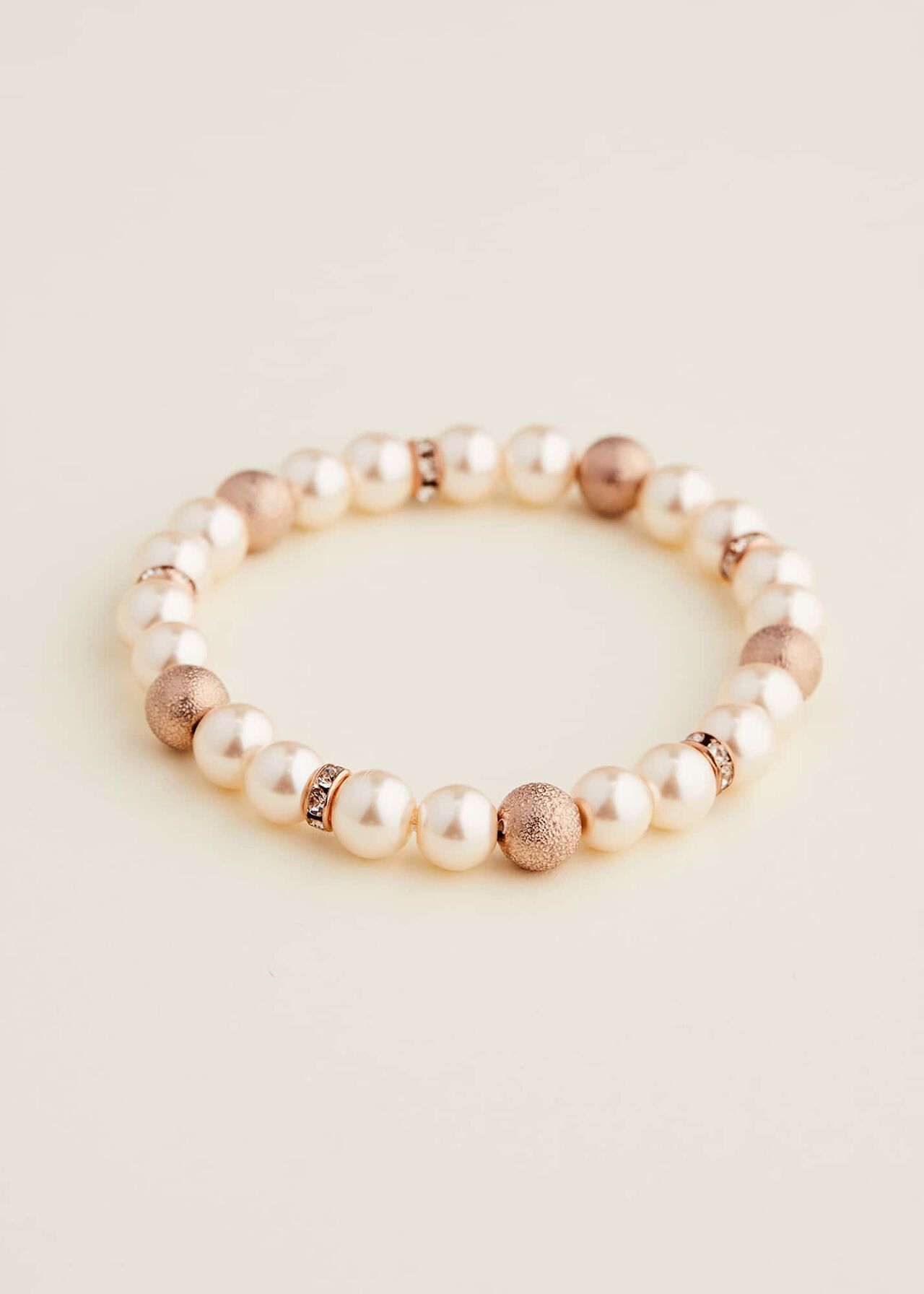 Pearl And Stone Stretch Bracelet