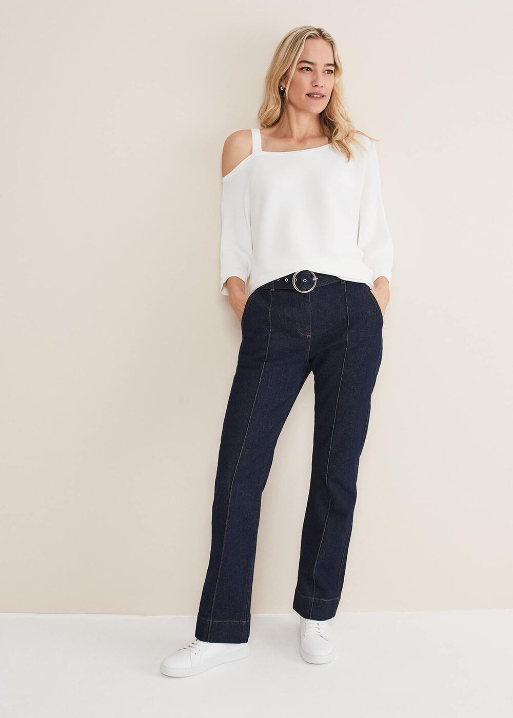 Evie One Shouler Ripple Knit