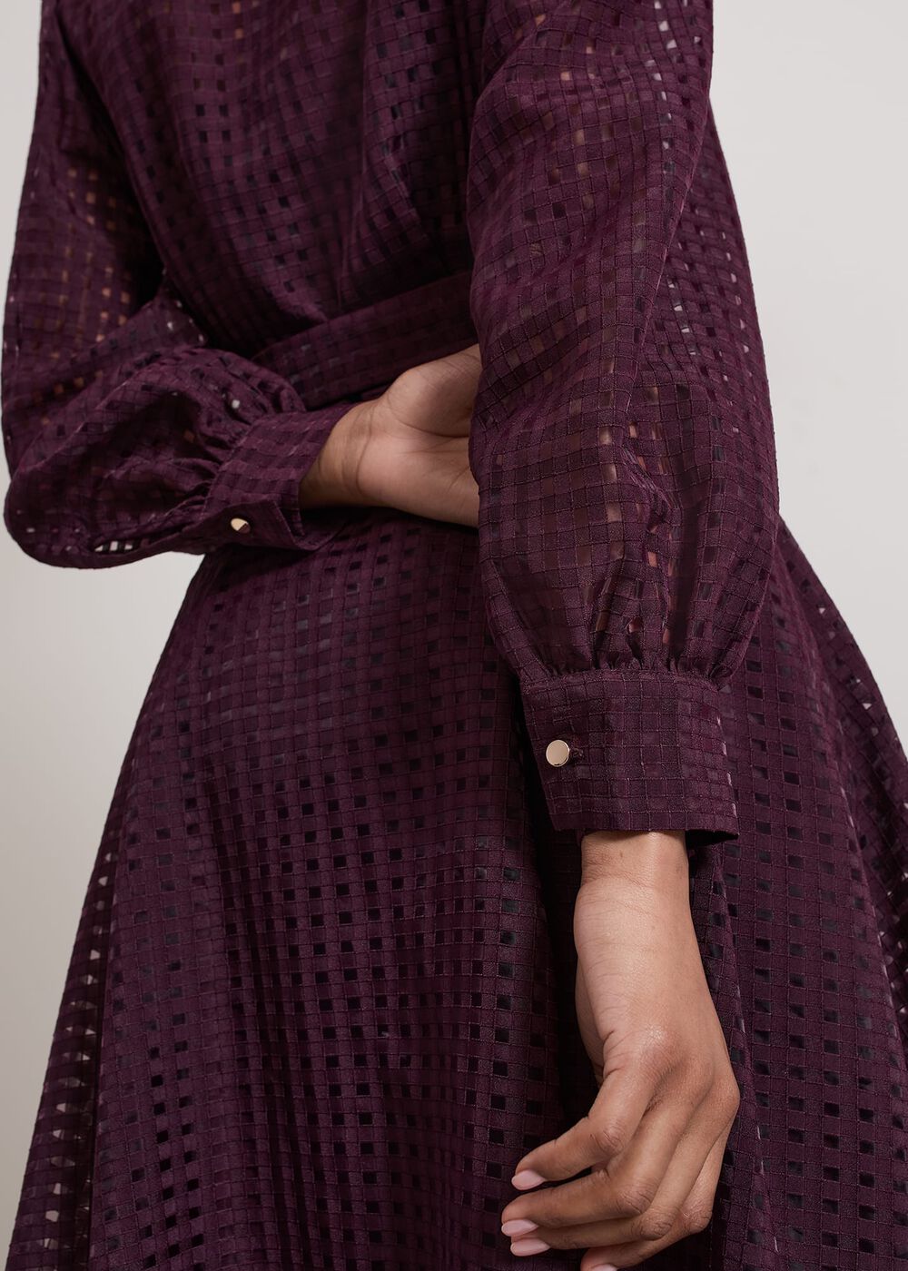 Natalie Burgundy Shirt Dress