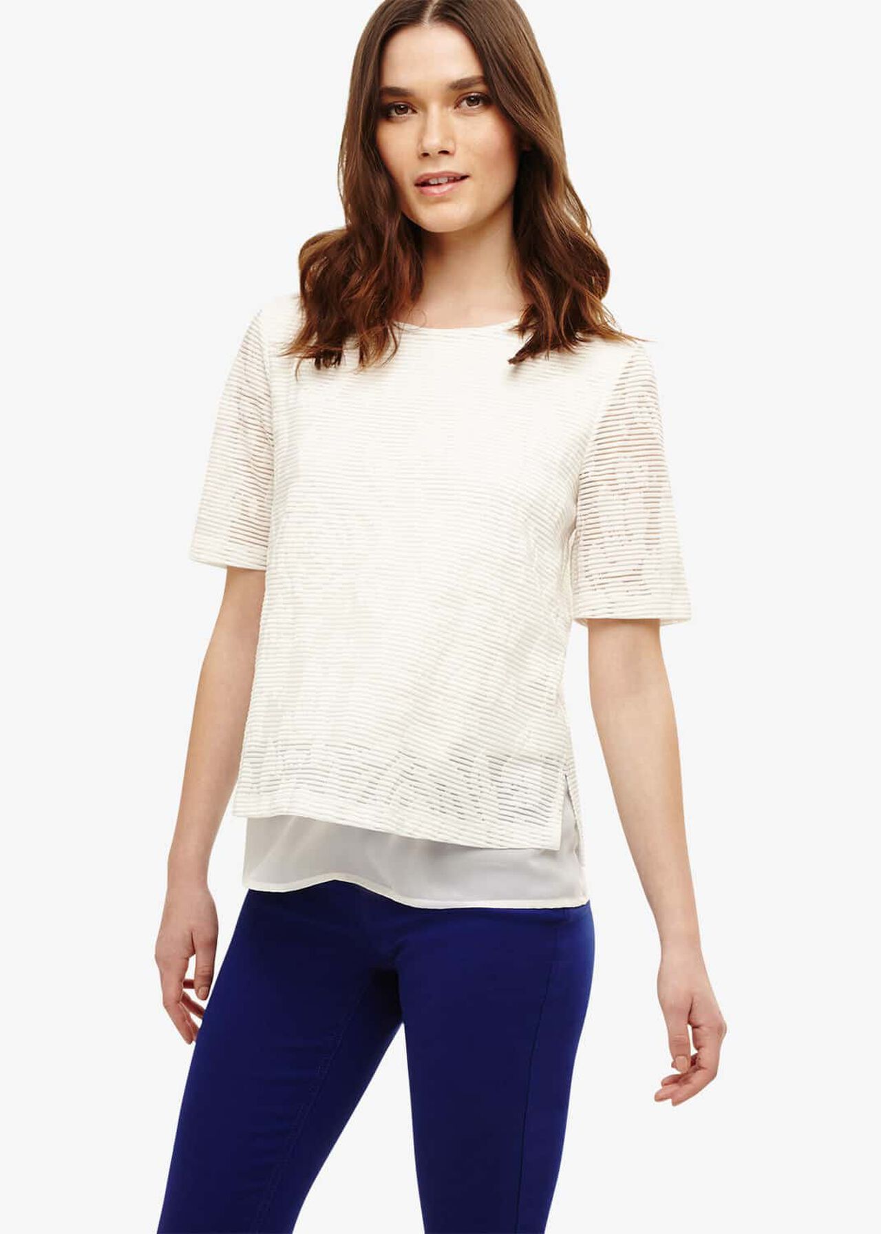 Tam Textured Double Layer Top