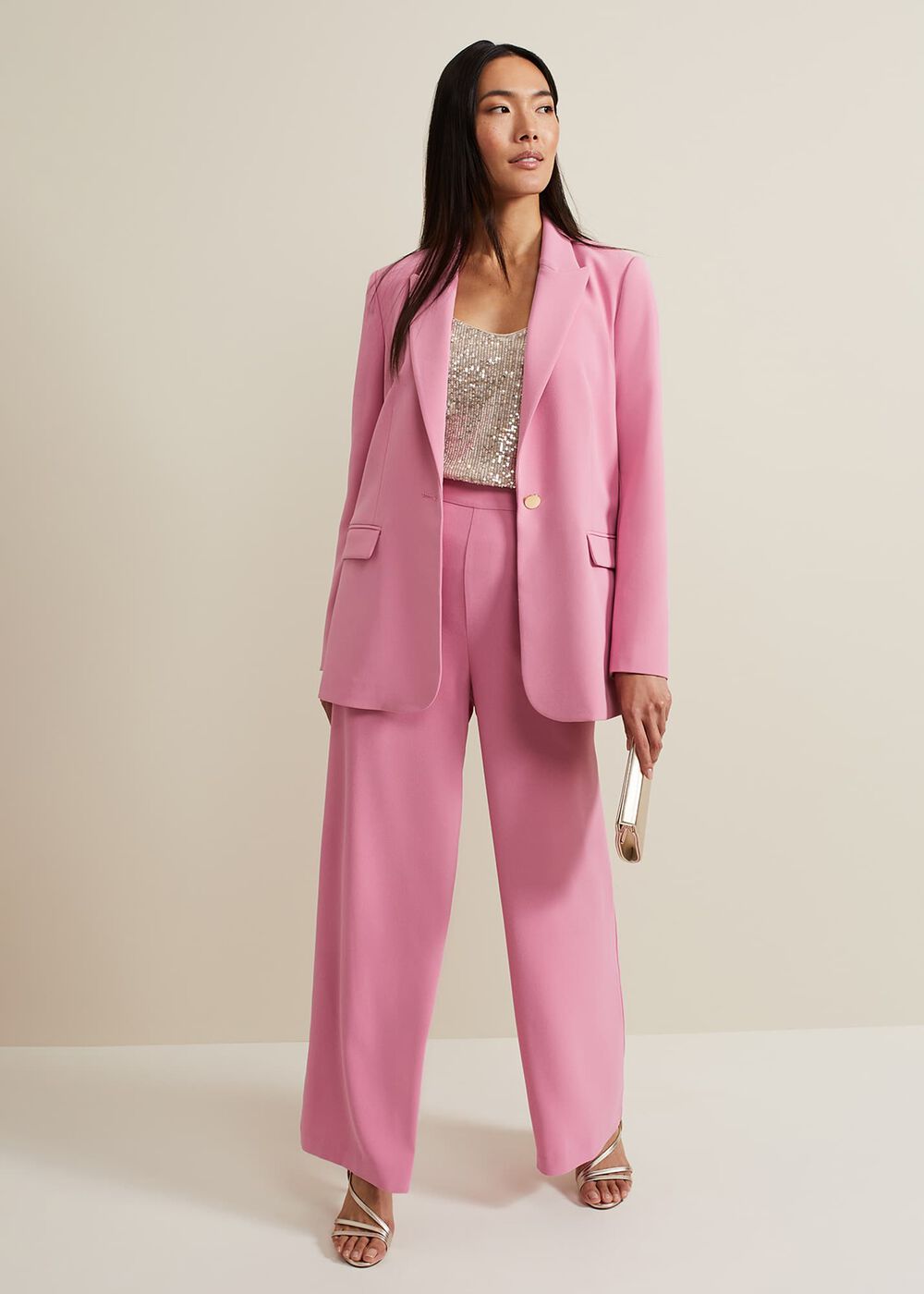 Elandra Pink Tux Blazer