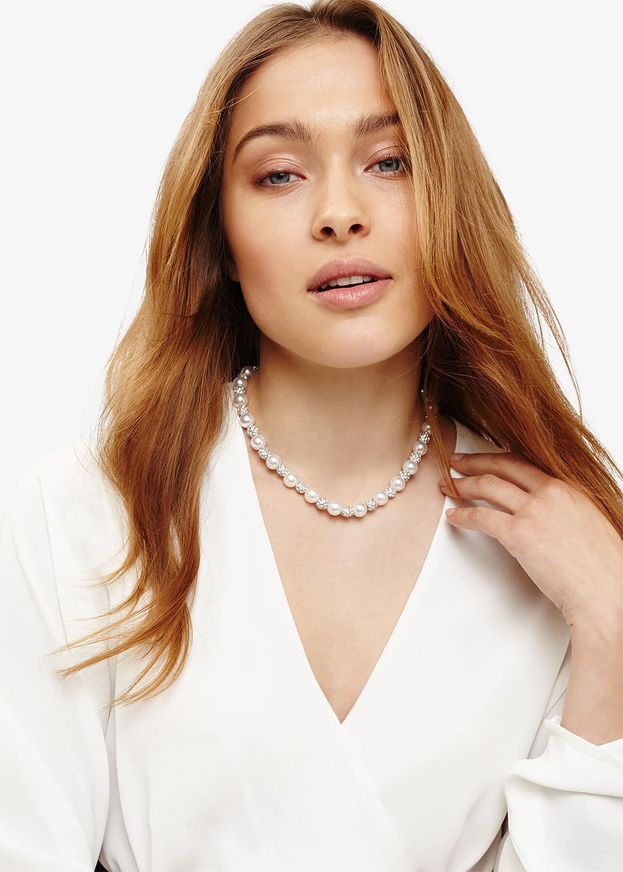 Avalia Pearl And Pave Necklace