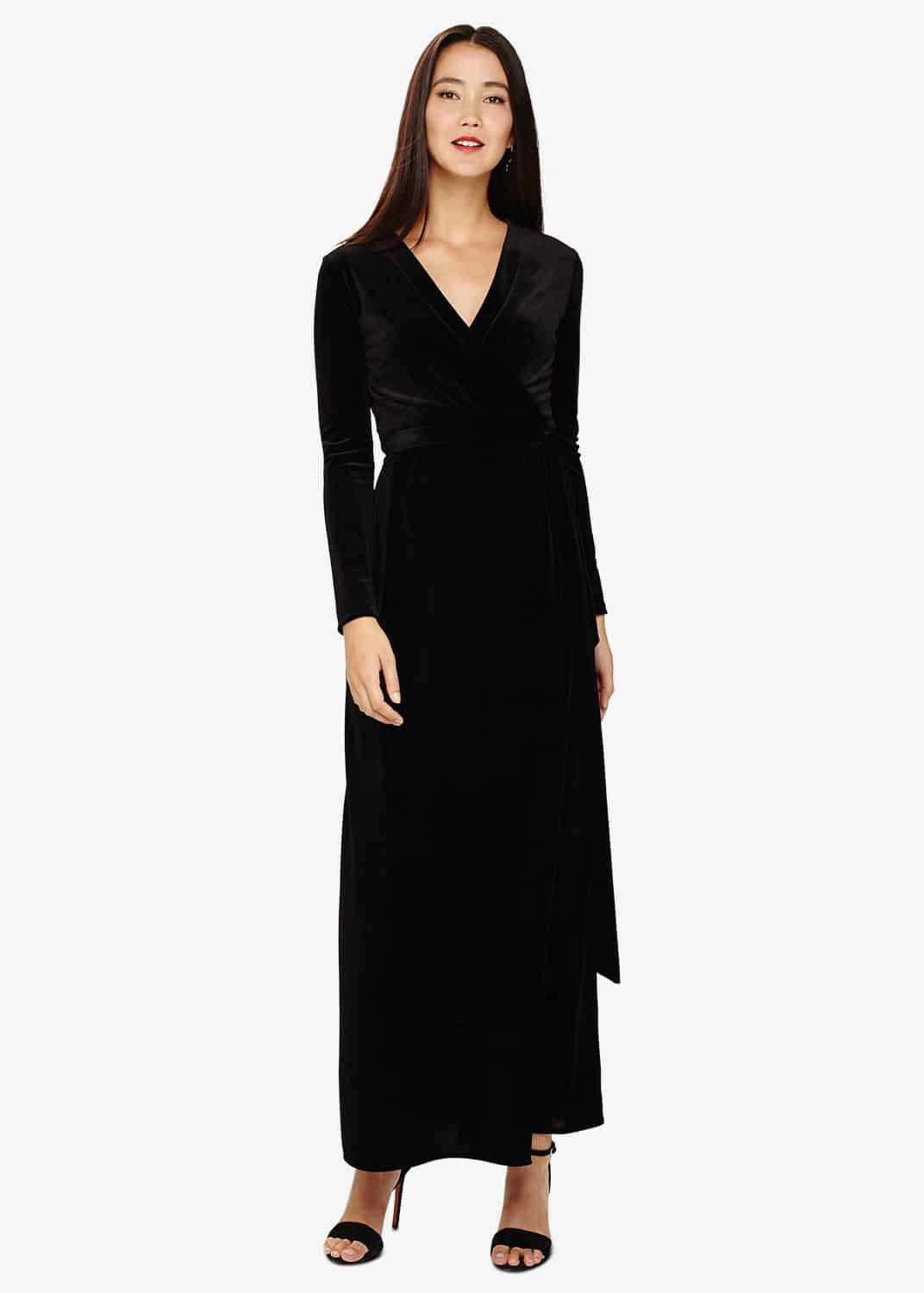 Phase eight black cheap velvet dress