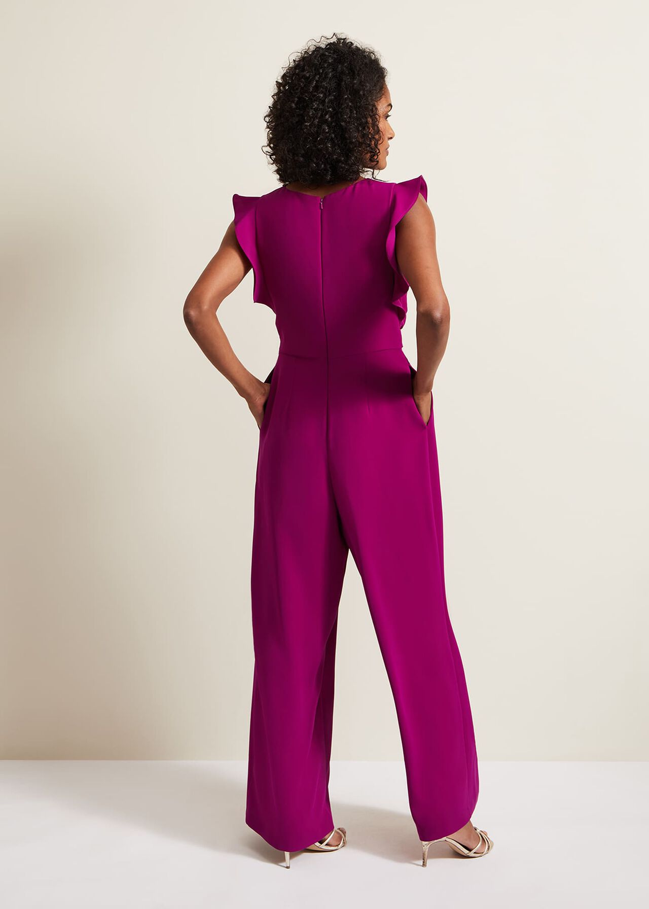 Ayla Ruffle Wrap Jumpsuit