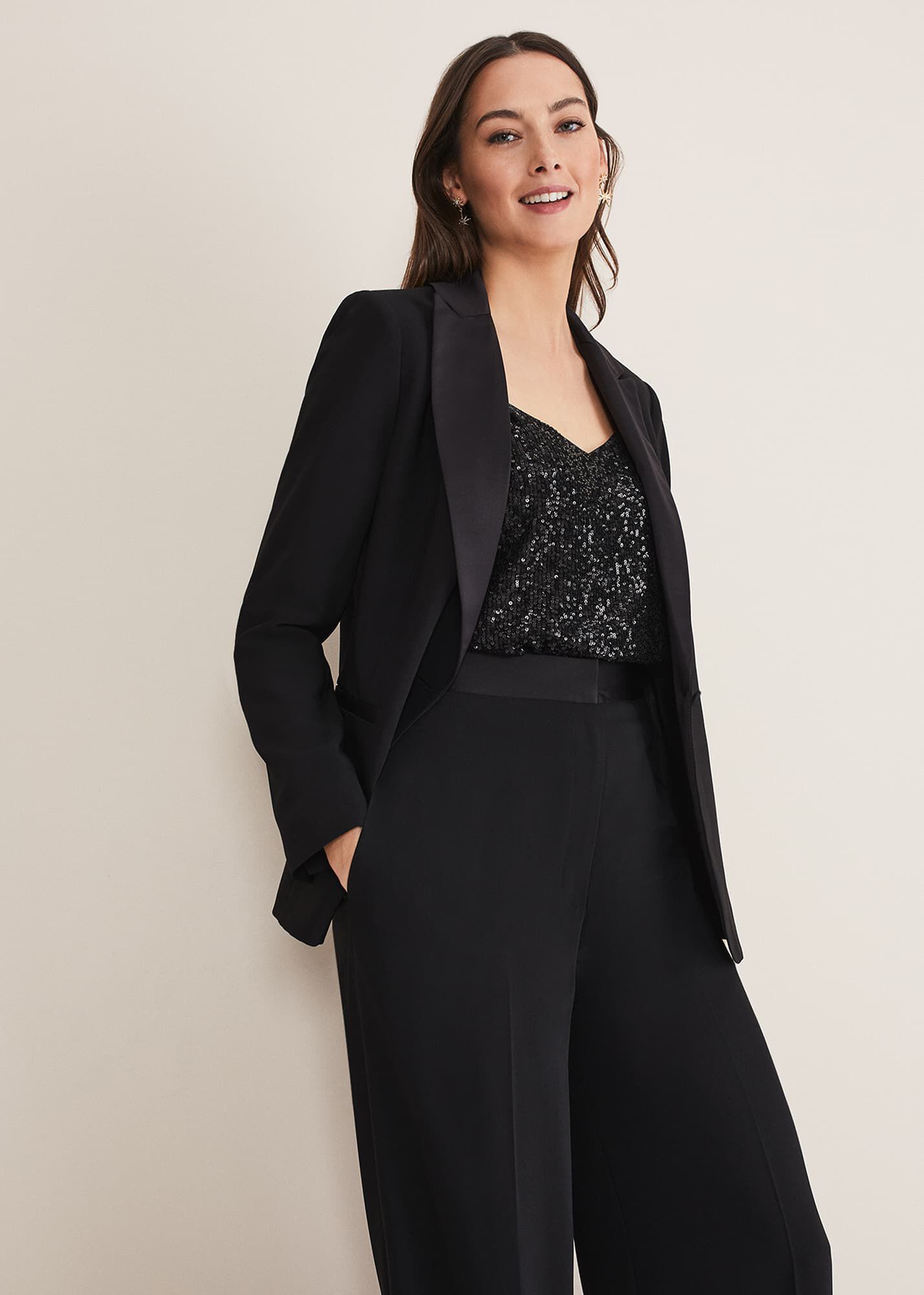 Elandra Black Tux Blazer | Phase Eight UK |