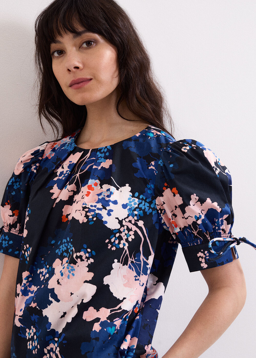 Caris Printed Cotton Blouse