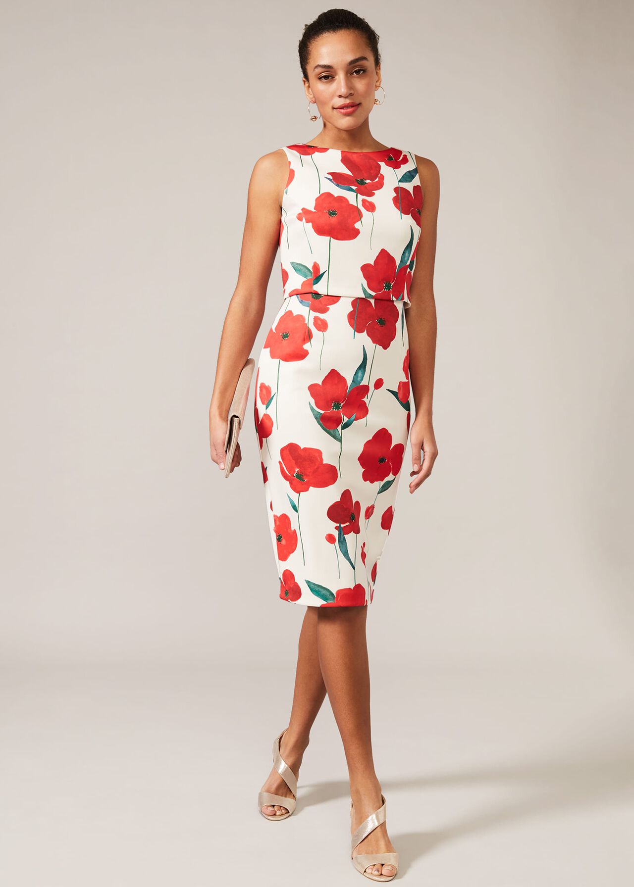 Lou-Poppy Floral Scuba Dress