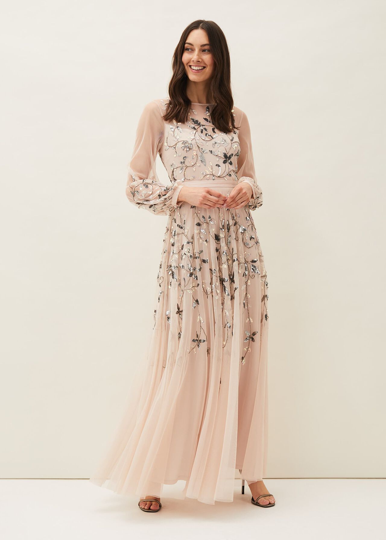 Tulle Sheer Maxi Dress -  Canada