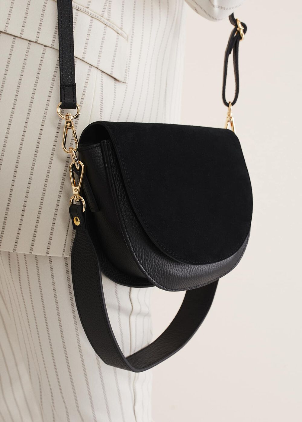 Suede Cross Body Bag