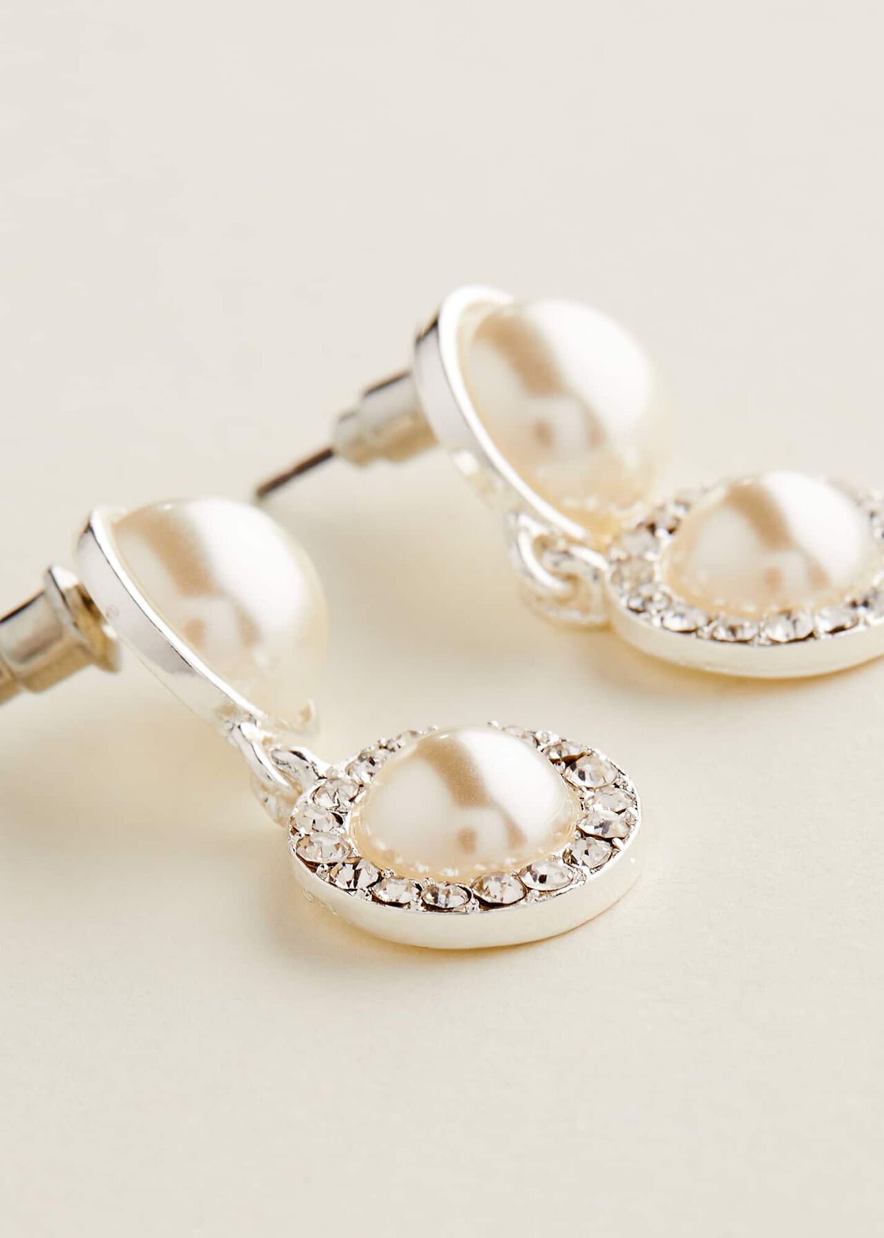 Pearl And Stone Drop Earring