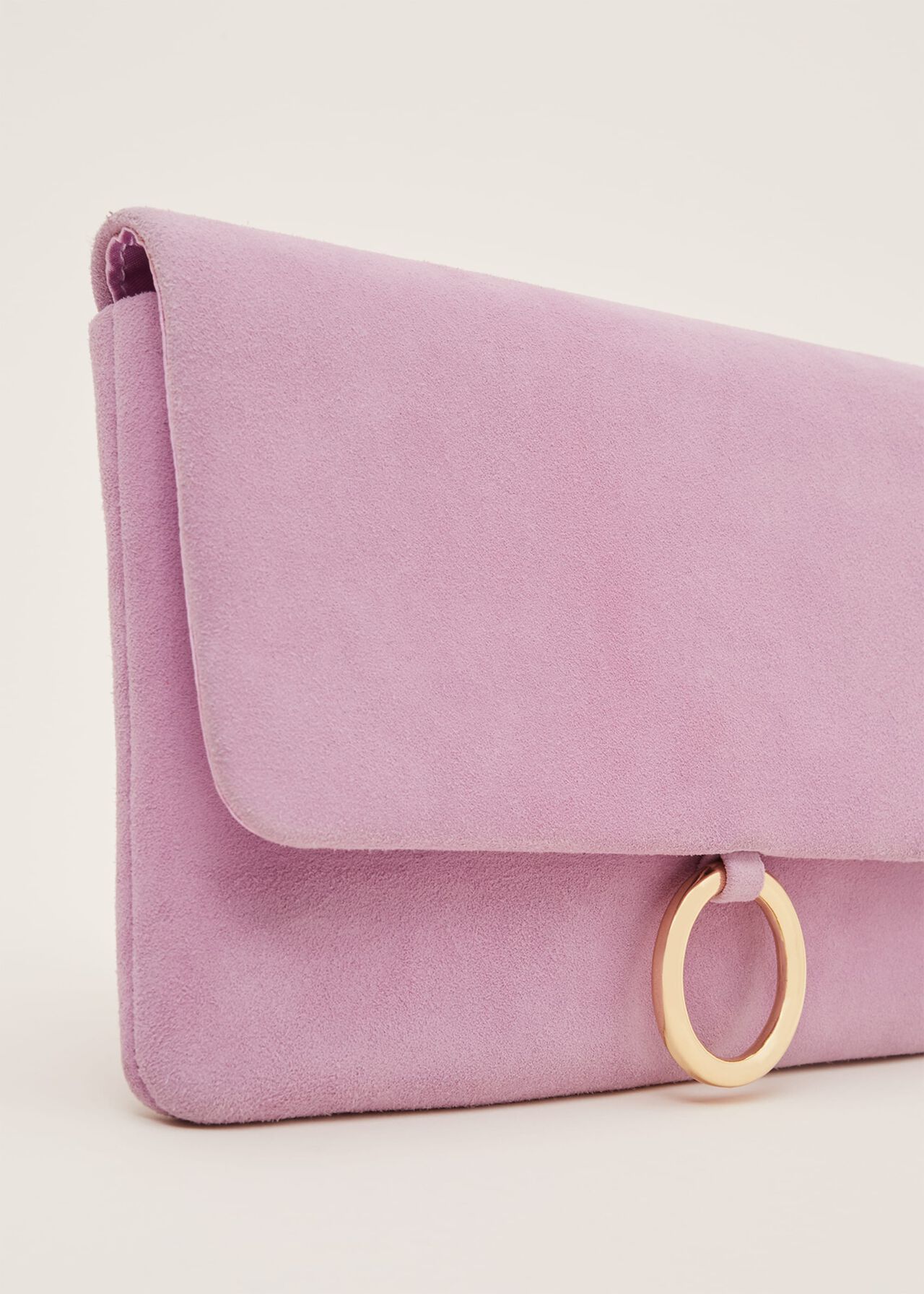 Giselle Suede Clutch Bag