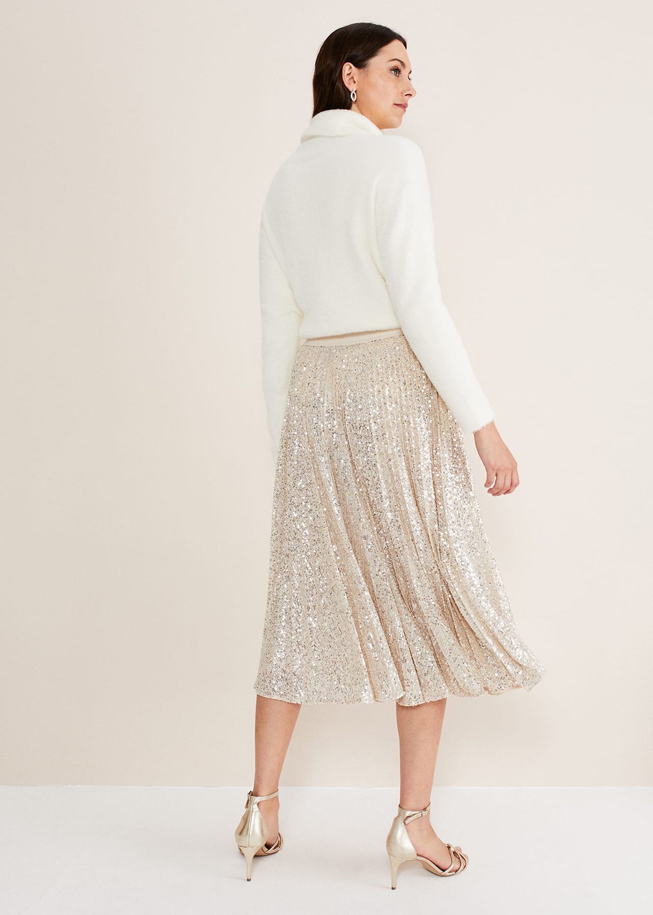 Celeste Sequin Pleat Skirt