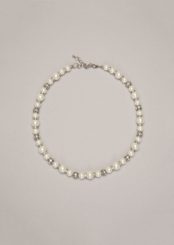 Parma Pearl And Crystal Necklace