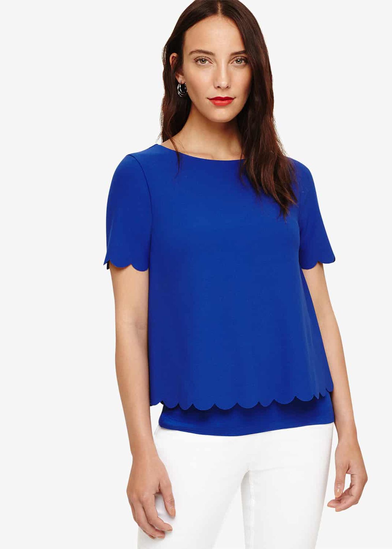 Satu Scallop Double Layer Top | Phase Eight