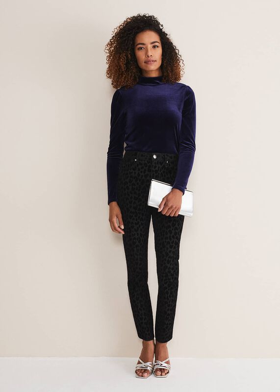 Jaimie Flocked Jeans