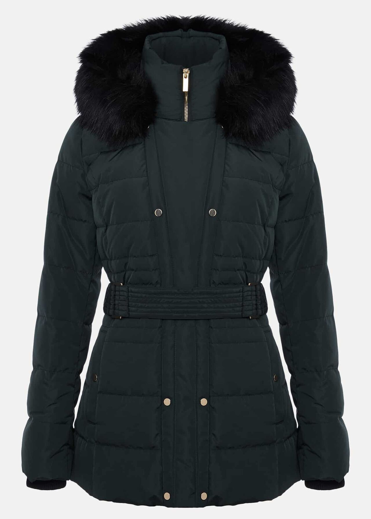 Leonor Tie Belted Short Puffer