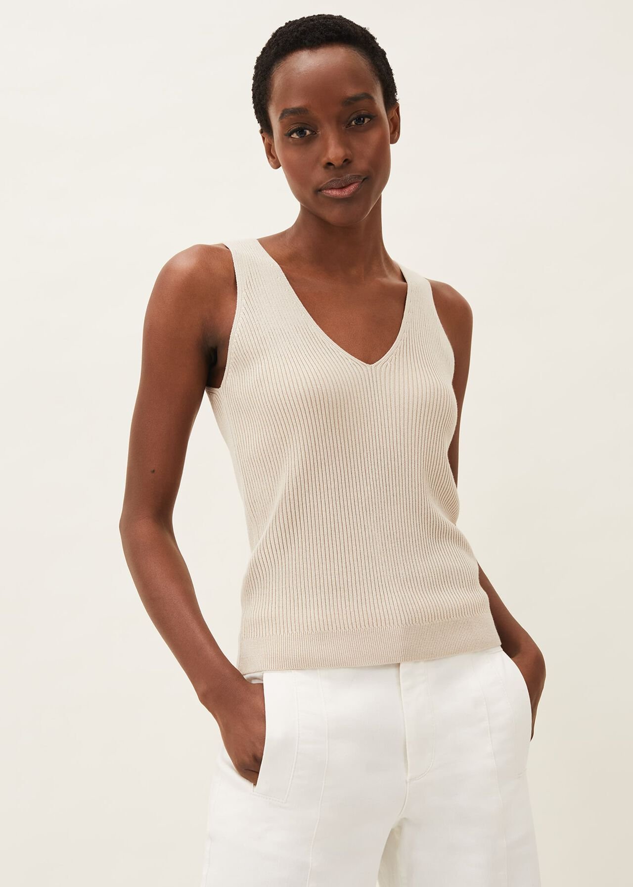 Caryl Ribbed Vest Top |