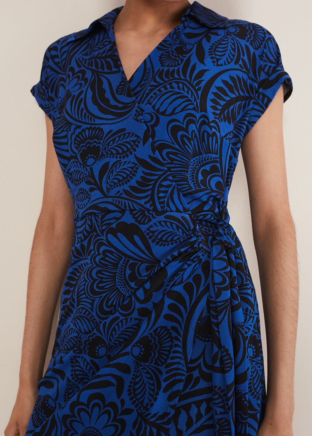 Mara Abstract Print Wrap Dress