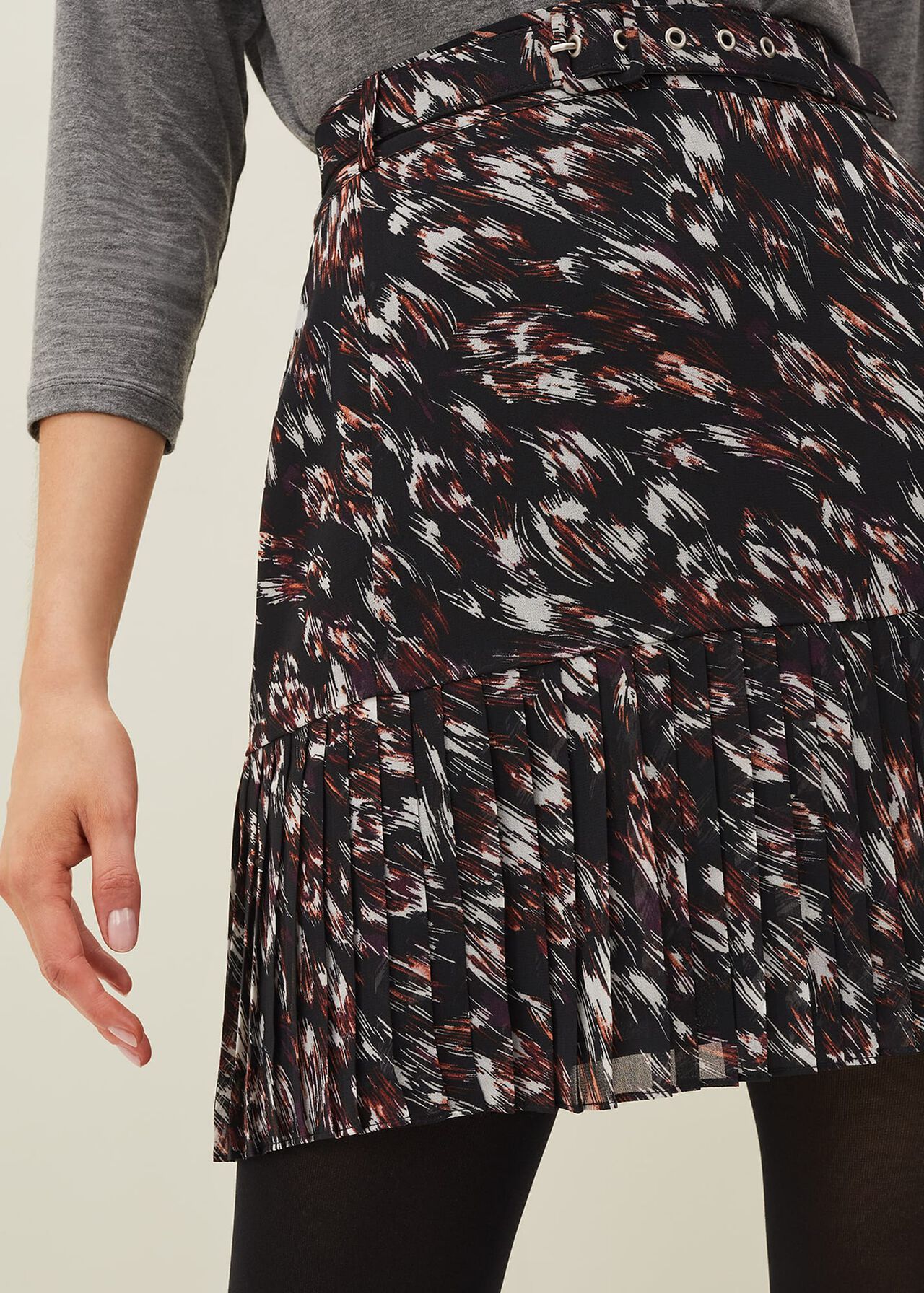 Kayley Abstract Print Mini Skirt
