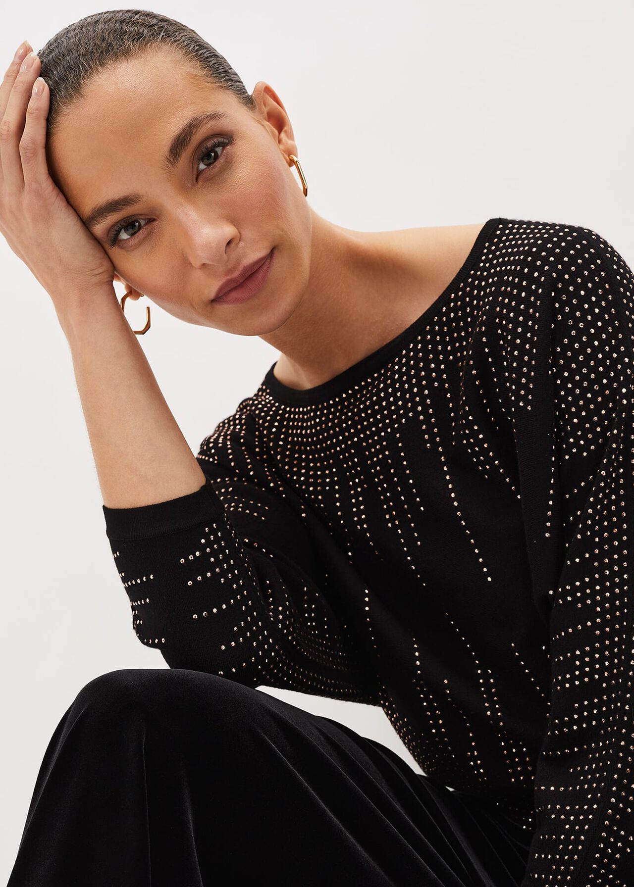Sophian Embellished Fine Knit Jumper