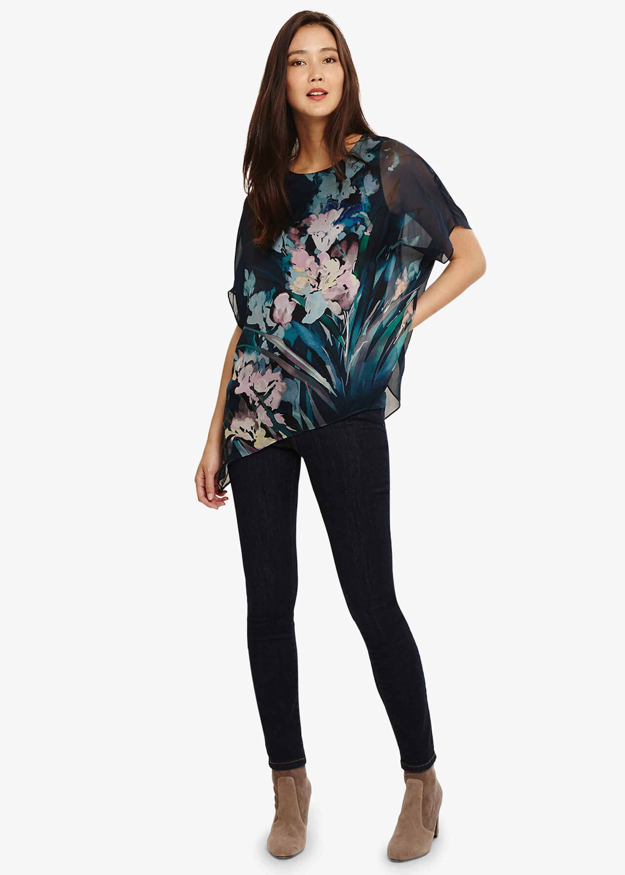 Everly Floral Silk Blouse