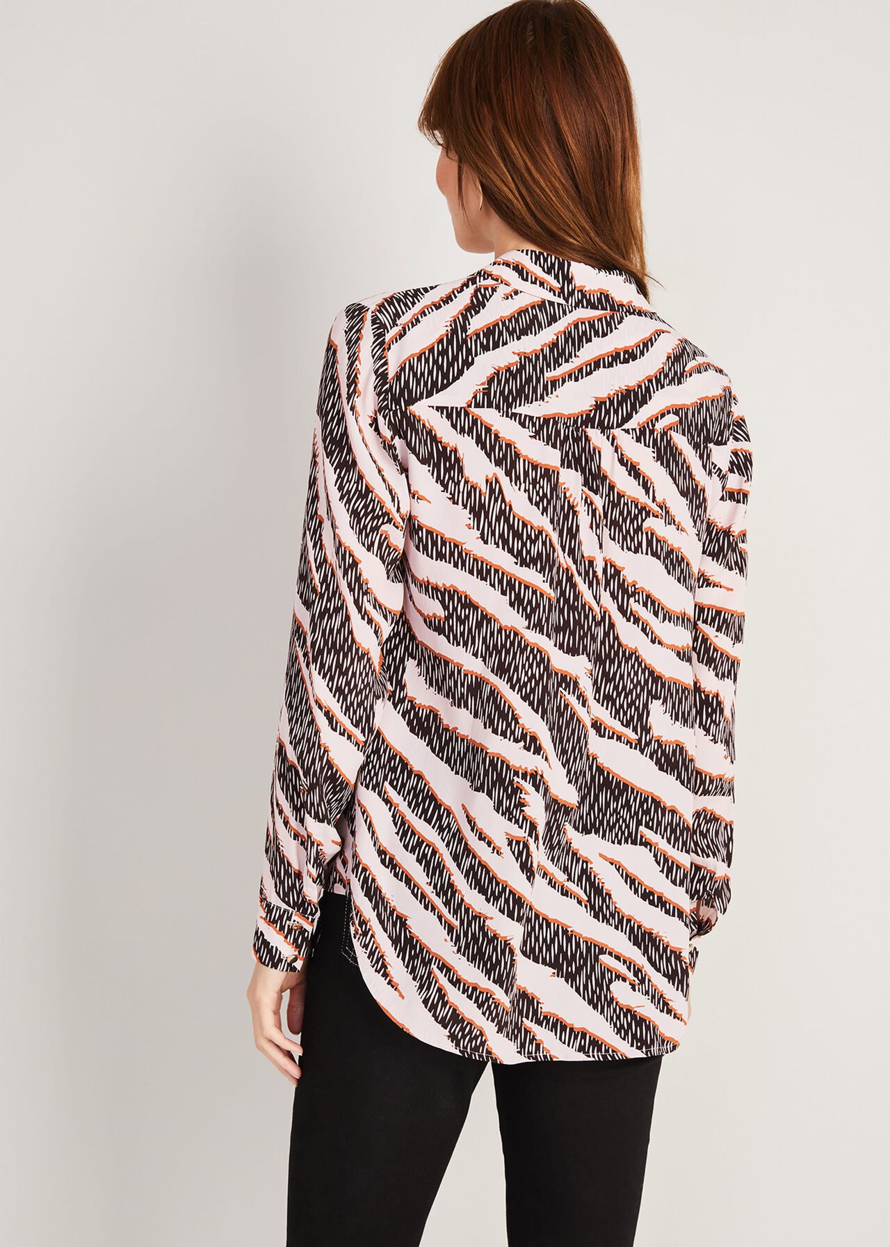 Averie Silk Blend Zebra Blouse