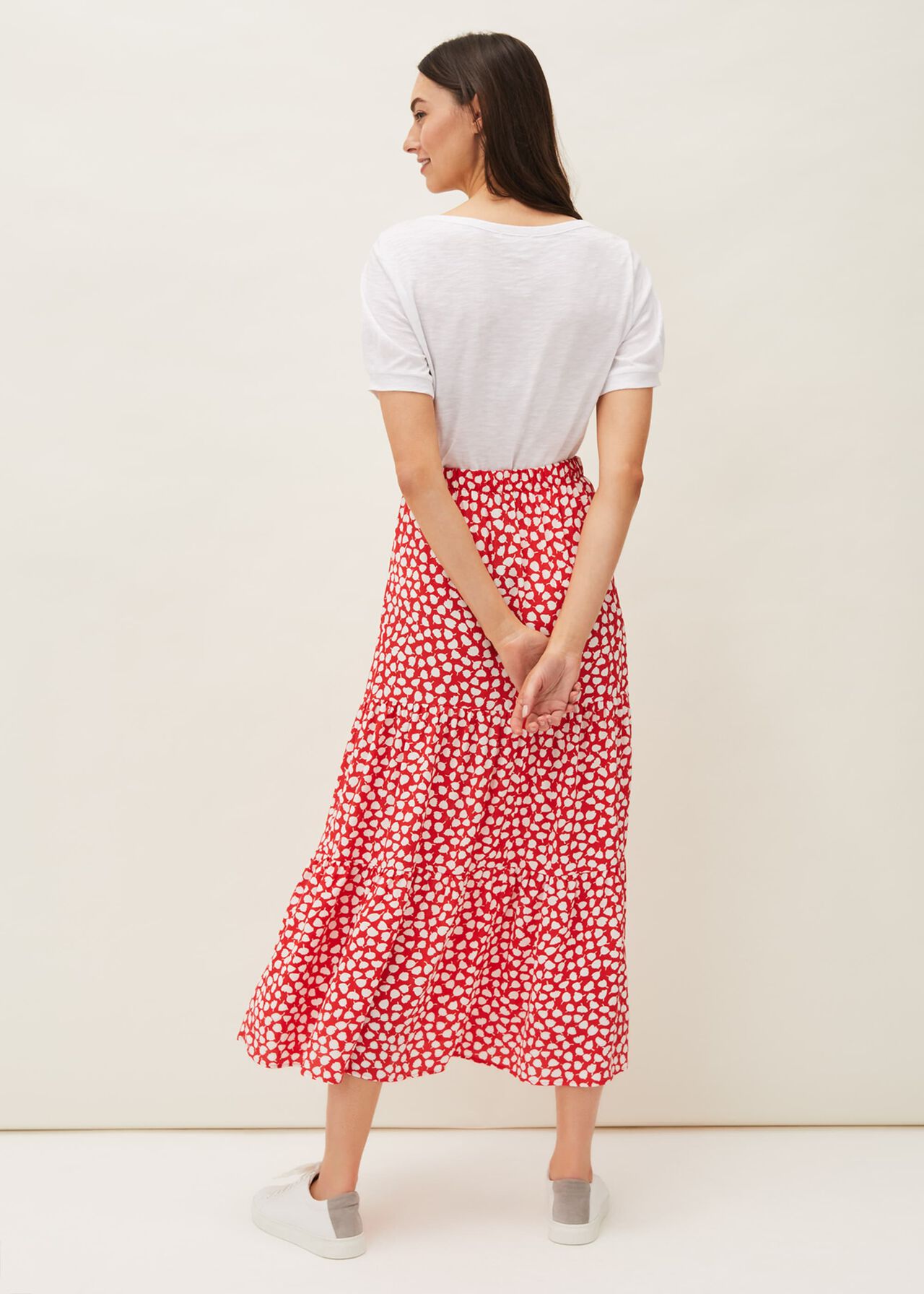 Tana Leaf Print Maxi Skirt