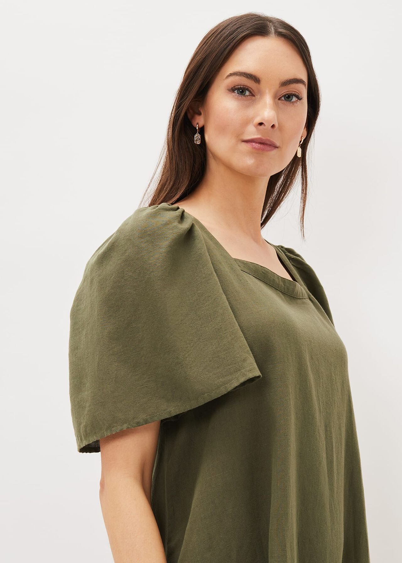 Claria Linen Midi Dress