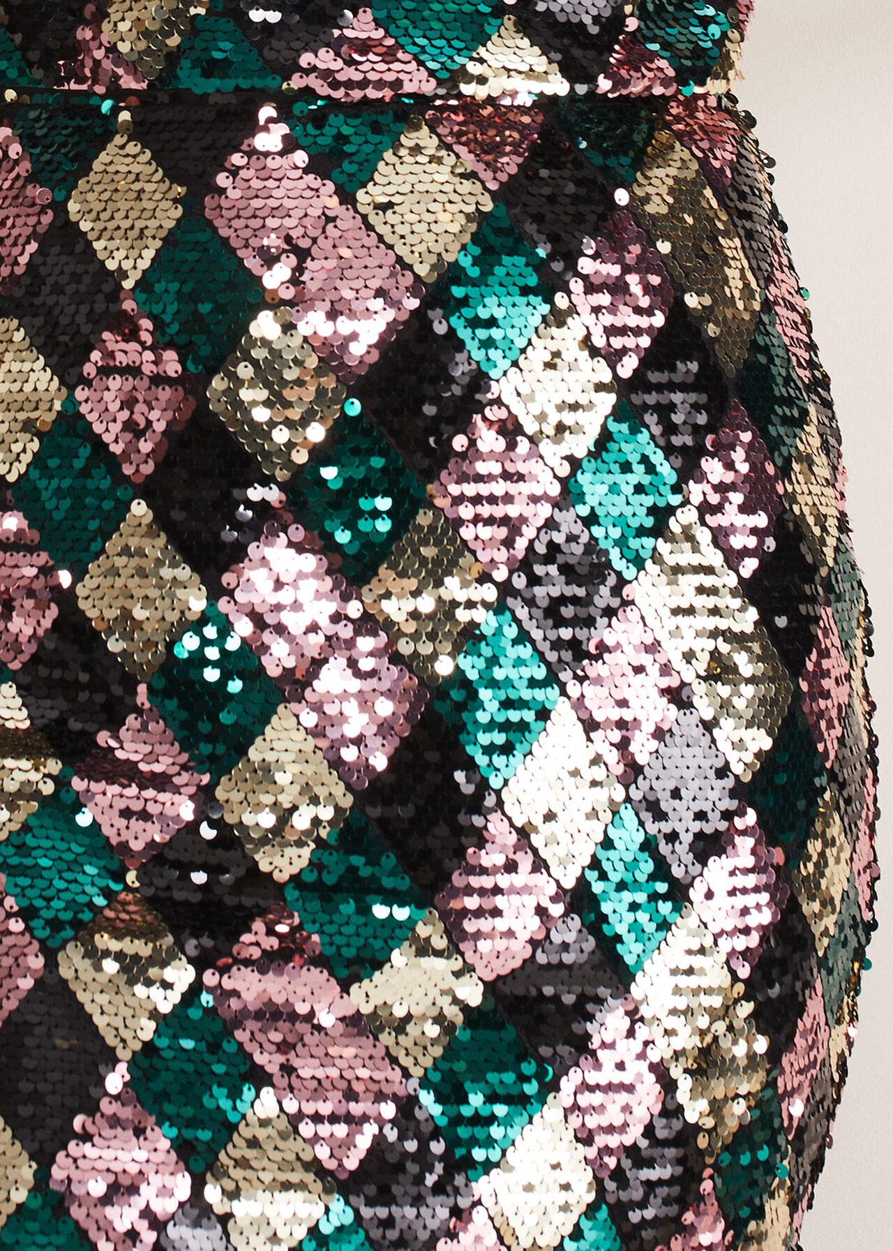 Mari Diamond Sequin Midi Skirt Co-Ord