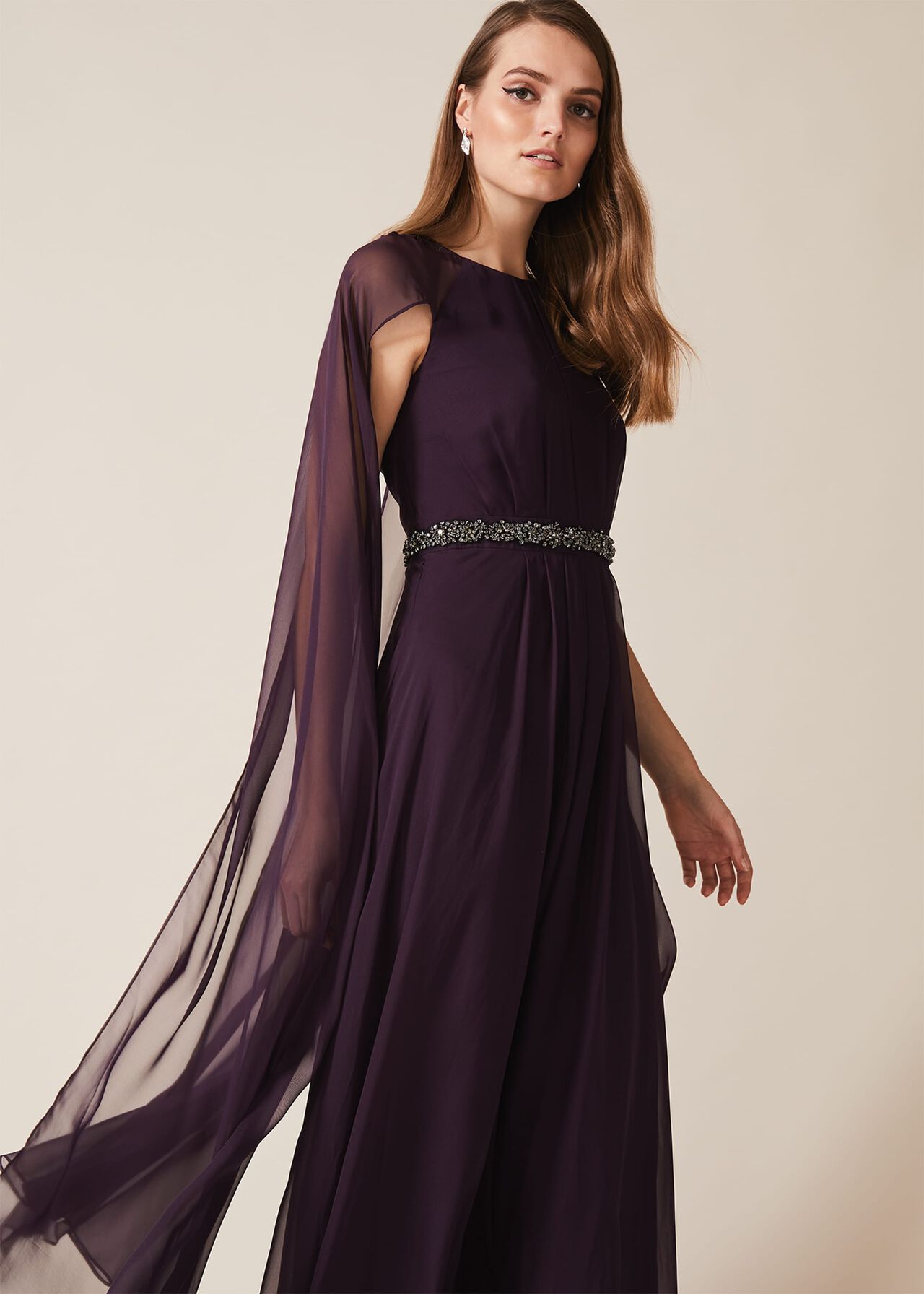 Samira Cape Beaded Dress