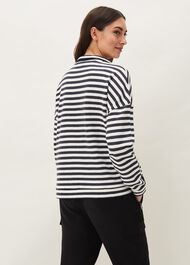Leah Stripe Funnel Neck Top