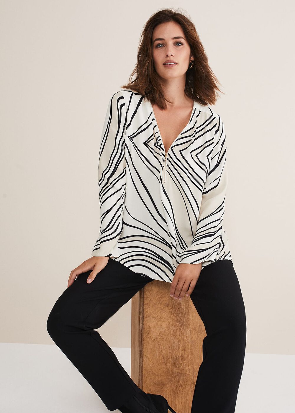 Macie Zip Blouse