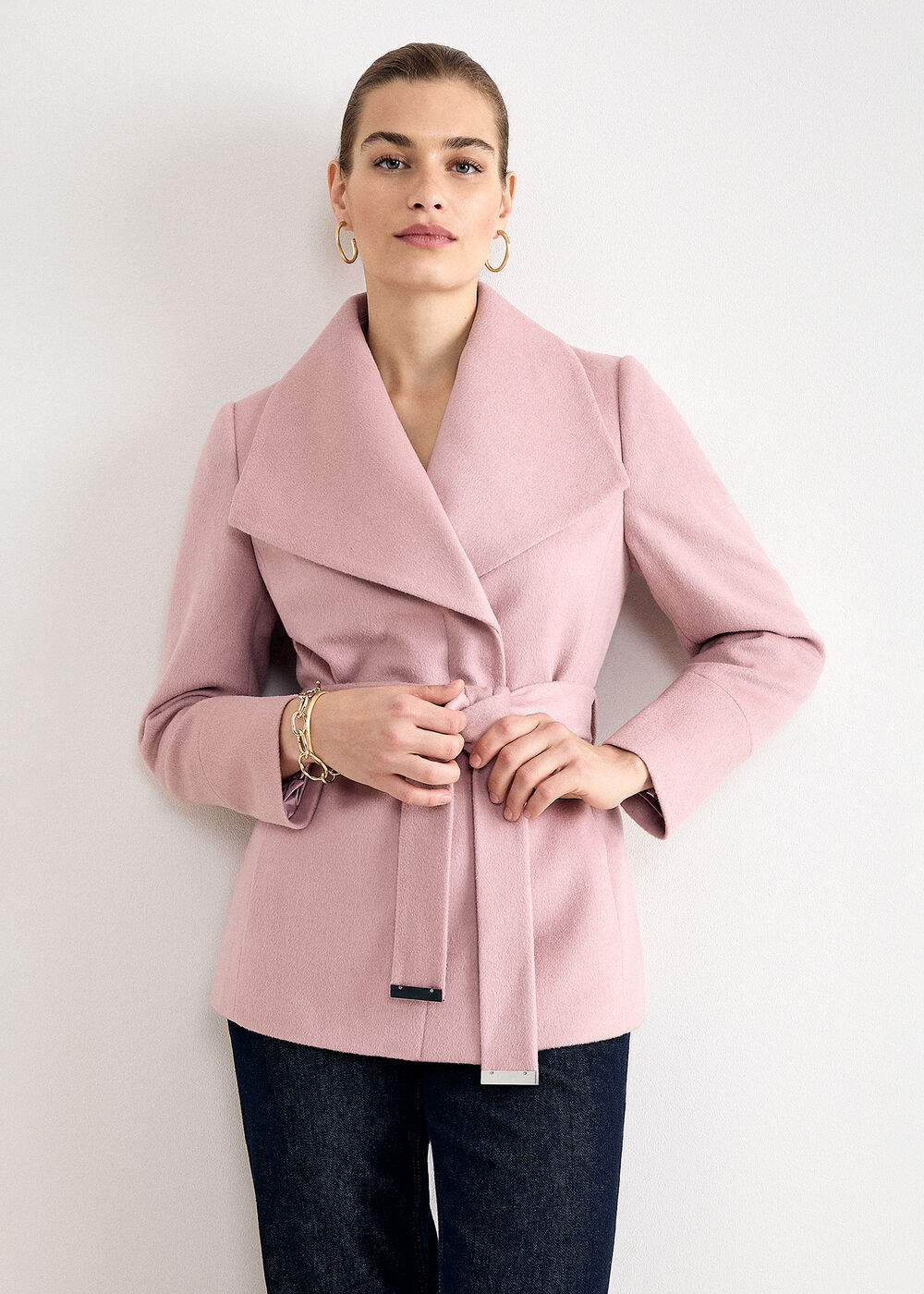 Nicci Belted Short Wool Coat