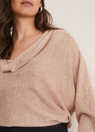 Malti Metallic Cowl Neck Knit