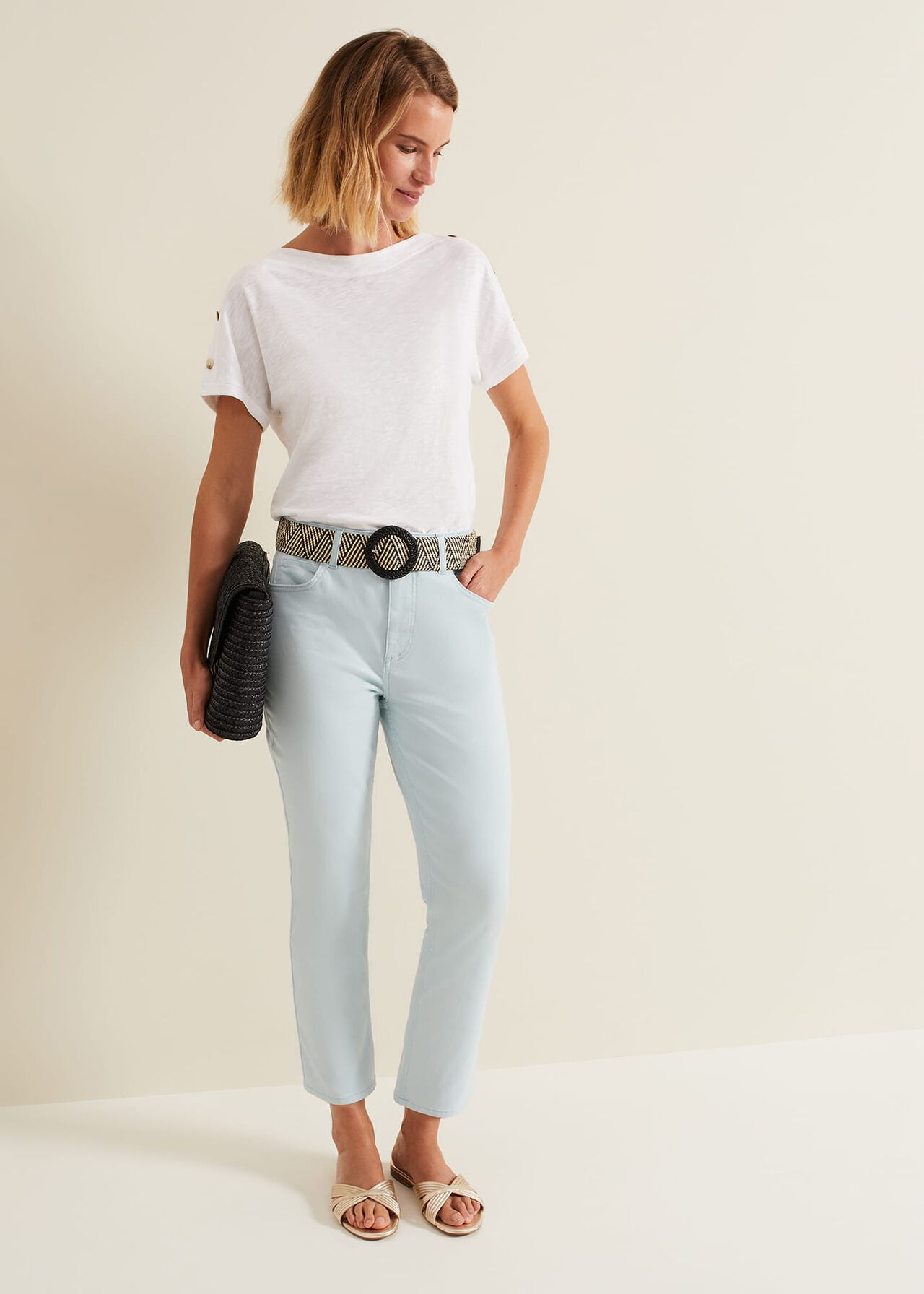 Lindsey Cropped Straight Leg Jeans