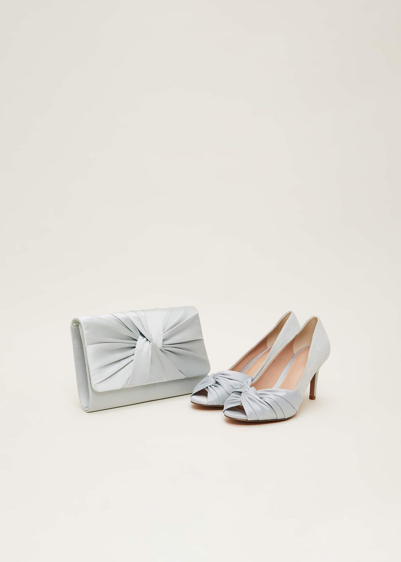 Satin Twist Clutch Bag