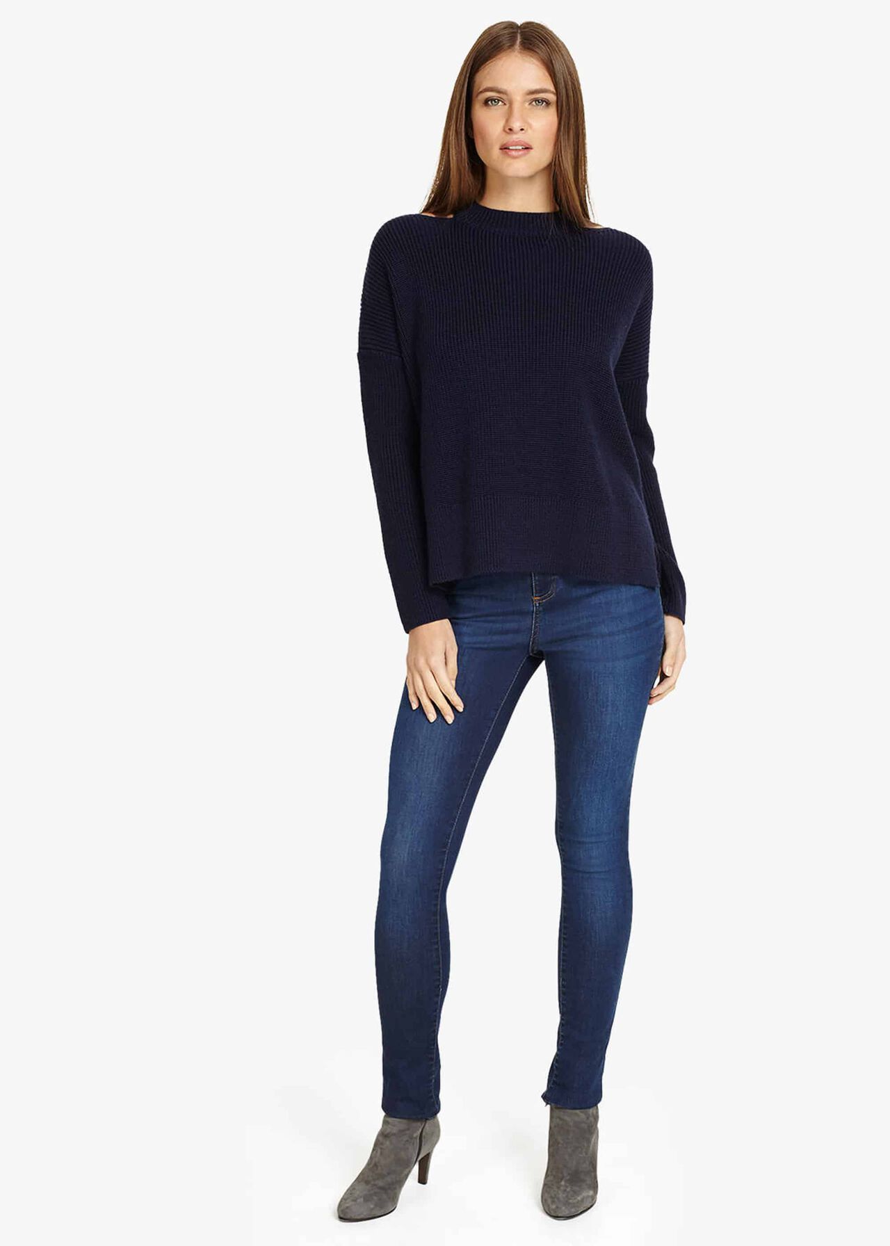 Cammi Cut Neck Chunky Knitted Jumper