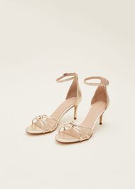Gold Open Toe Heels