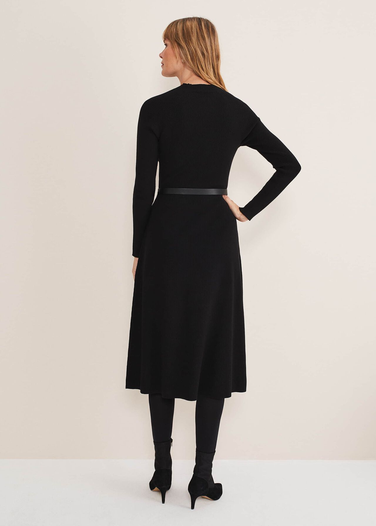 Reese Ribbed Maxi Belted Knit Dress