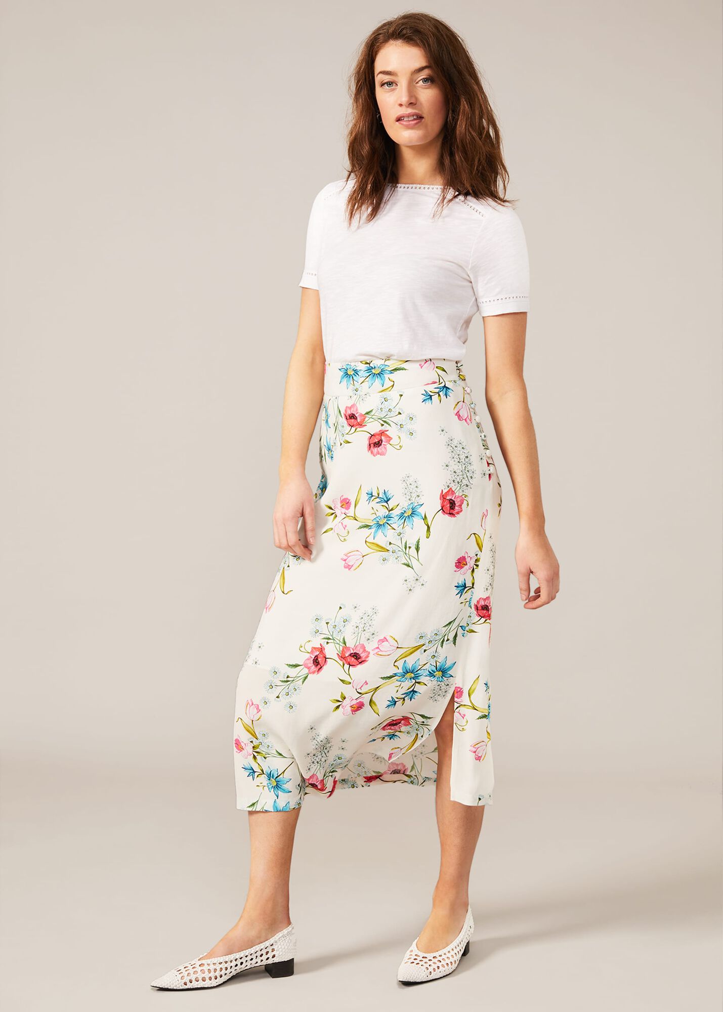 Natyla Floral Midi Skirt | Phase Eight