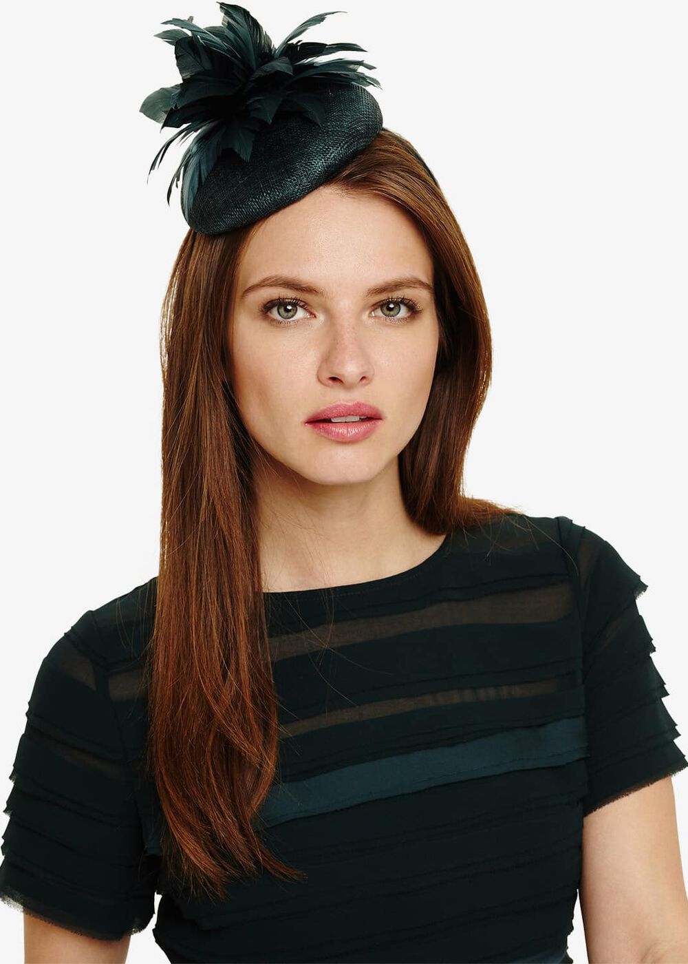 Perdita Feather Top Pillbox Fascinator